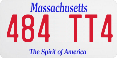 MA license plate 484TT4
