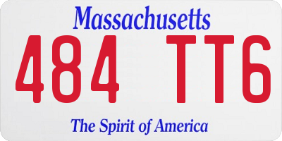 MA license plate 484TT6