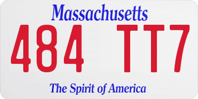 MA license plate 484TT7