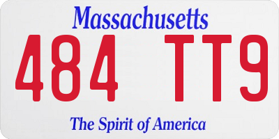 MA license plate 484TT9