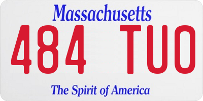 MA license plate 484TU0