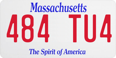 MA license plate 484TU4