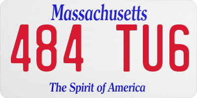 MA license plate 484TU6