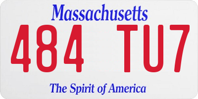 MA license plate 484TU7