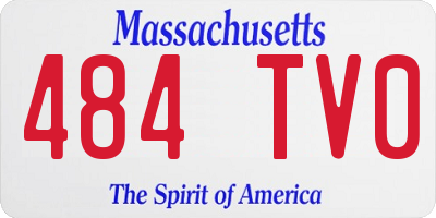 MA license plate 484TV0