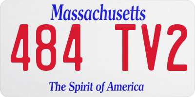 MA license plate 484TV2