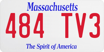 MA license plate 484TV3