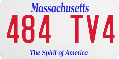 MA license plate 484TV4