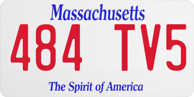 MA license plate 484TV5