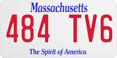 MA license plate 484TV6