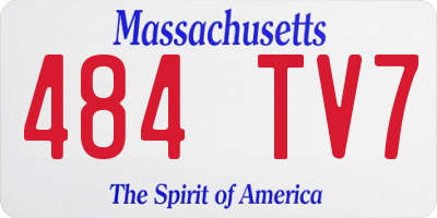 MA license plate 484TV7