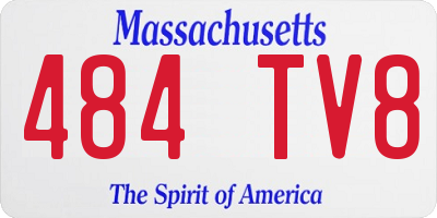 MA license plate 484TV8