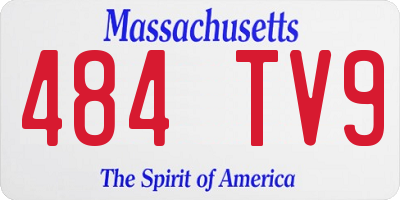 MA license plate 484TV9