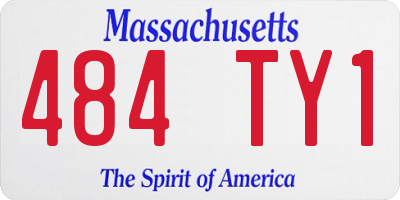 MA license plate 484TY1