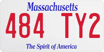 MA license plate 484TY2