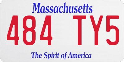 MA license plate 484TY5