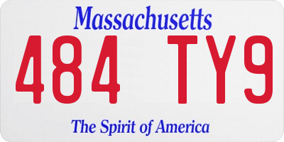 MA license plate 484TY9
