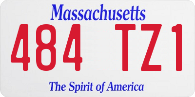 MA license plate 484TZ1