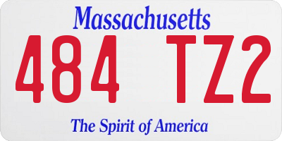 MA license plate 484TZ2