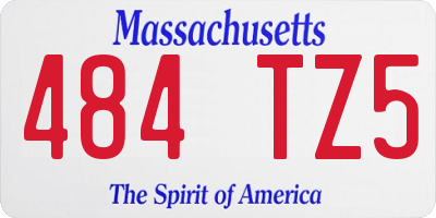 MA license plate 484TZ5