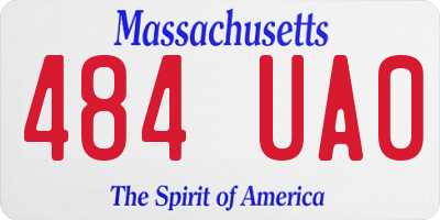 MA license plate 484UA0