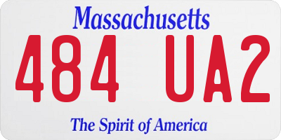 MA license plate 484UA2