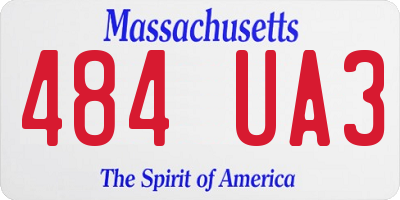 MA license plate 484UA3