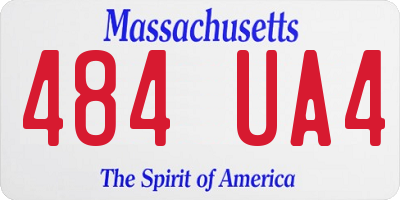 MA license plate 484UA4