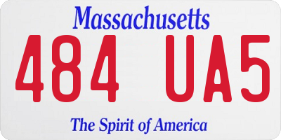 MA license plate 484UA5
