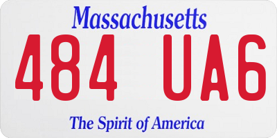 MA license plate 484UA6