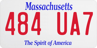MA license plate 484UA7
