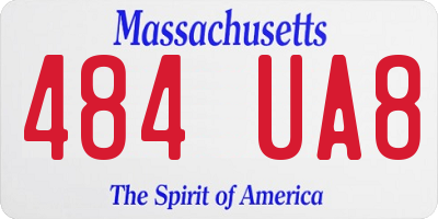 MA license plate 484UA8