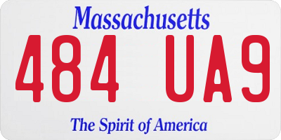 MA license plate 484UA9