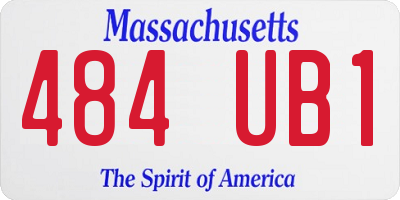 MA license plate 484UB1