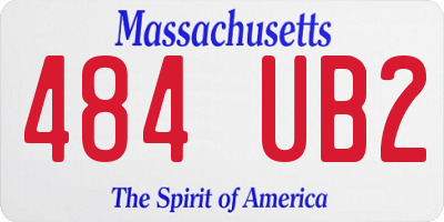 MA license plate 484UB2