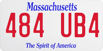 MA license plate 484UB4