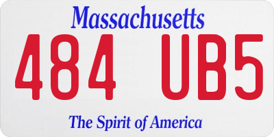 MA license plate 484UB5