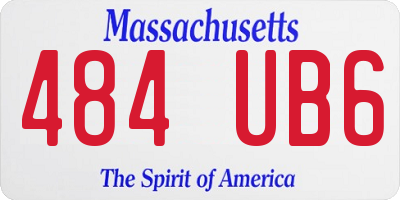 MA license plate 484UB6