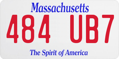 MA license plate 484UB7