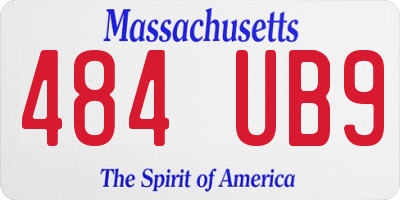 MA license plate 484UB9