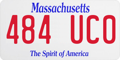 MA license plate 484UC0