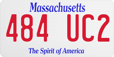 MA license plate 484UC2