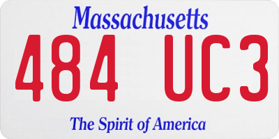 MA license plate 484UC3