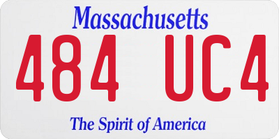 MA license plate 484UC4