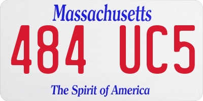 MA license plate 484UC5