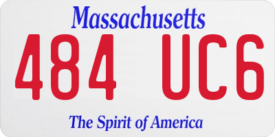 MA license plate 484UC6