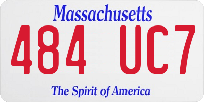 MA license plate 484UC7