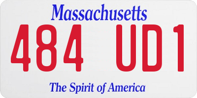 MA license plate 484UD1