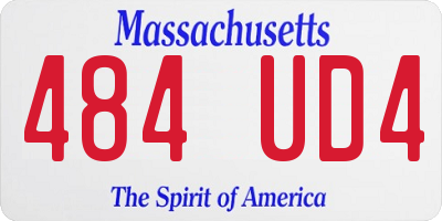 MA license plate 484UD4