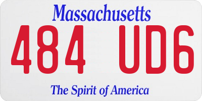 MA license plate 484UD6
